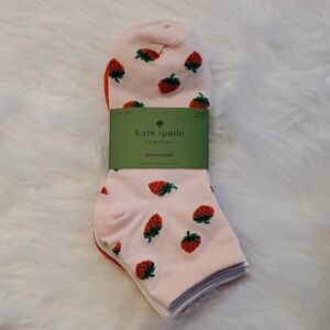 Kate Spade Quarter Socks Set Of 3 NWT Size 4-10